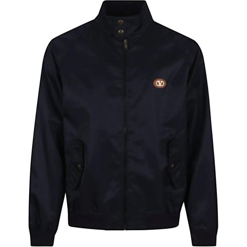 Vlogo Signature Navy Blue Jacket - Größe 50 - Valentino Garavani - Modalova