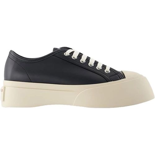 Low-Top Sneaker - Laced Up Sneakers - Leather - Black - Gr. 35 (EU) - in - für Damen - Marni - Modalova