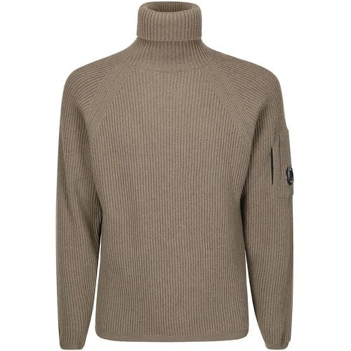 Ribbed Turtleneck Sweater With Logo - Größe S - CP Company - Modalova