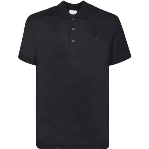 Cotton Pique Polo Shirt - Größe S - black - Burberry - Modalova