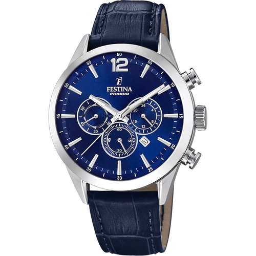 Uhren - Timeless Chrono herren Uhr Blau F20542-2 - Gr. unisize - in Silber - für Damen - Festina - Modalova