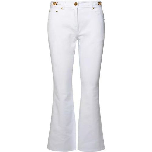 White Cotton Jeans - Größe 26 - white - Versace - Modalova