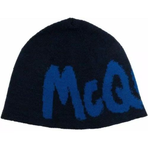 Mützen - Navy Blue Grafitti Hat - Gr. L - in - für Damen - alexander mcqueen - Modalova