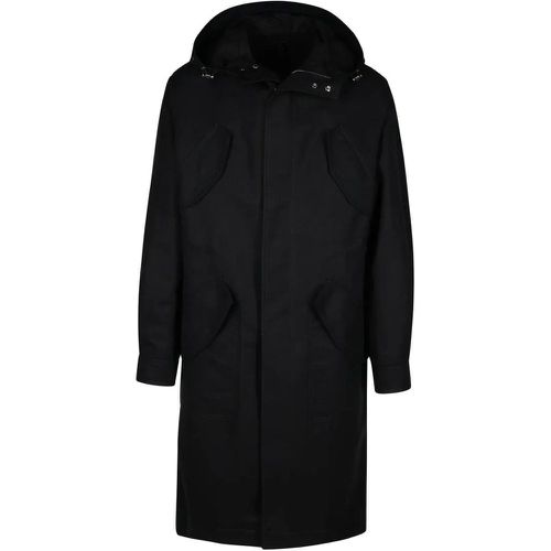 Black Cotton Trench Coat - Größe 46 - Versace - Modalova