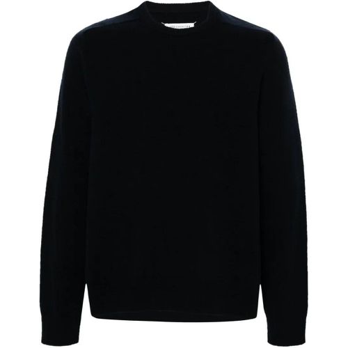 Navy Blue Wool Sweater - Größe L - Maison Margiela - Modalova