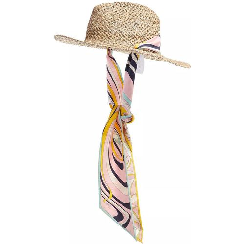Mützen - Hat Palm Straw And Silk Twill - Gr. ONE - in - für Damen - EMILIO PUCCI - Modalova