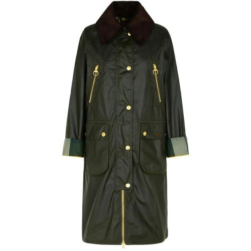 Ebberston' Green Waxed Cotton Parka - Größe 10 - Barbour - Modalova