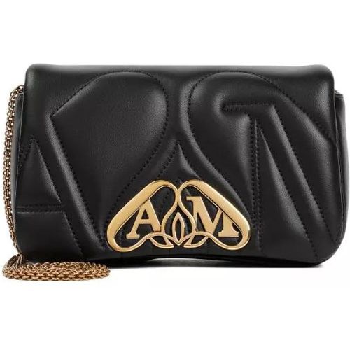 Shopper - Black Nappa Leather The Mini Seal Handbag - Gr. unisize - in - für Damen - alexander mcqueen - Modalova