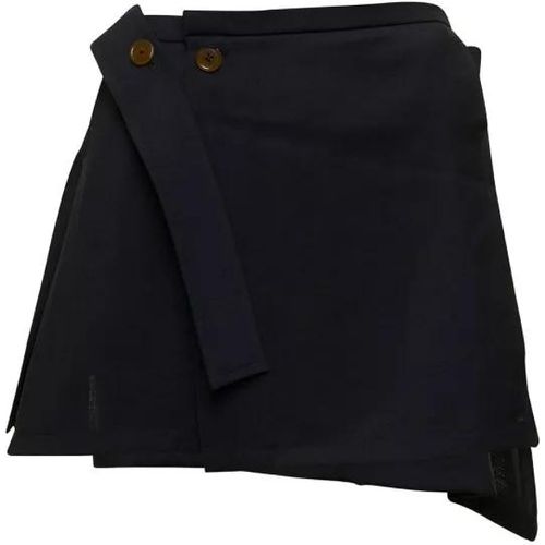 Meghan' Black Asymmetric Mini Skirt With Buttons I - Größe 40 - black - Vivienne Westwood - Modalova
