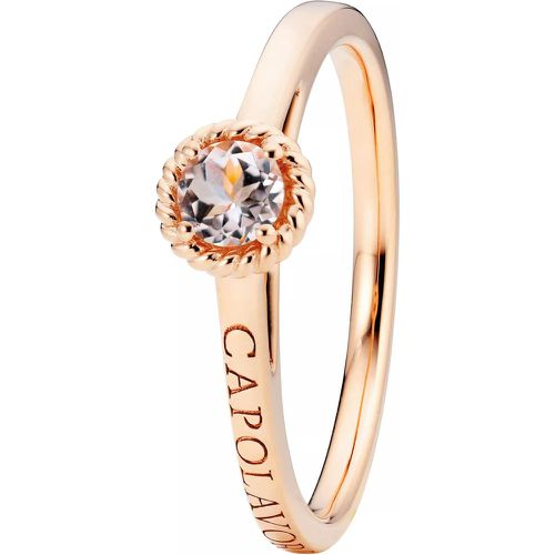 Ring - Amore Mio 18k rose , 1 morganit facetted Ø 4mm - Gr. 56 - in - für Damen - Capolavoro - Modalova