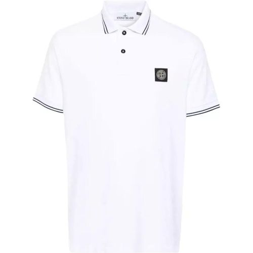 Piqué Cotton Polo Shirt - Größe M - white - Stone Island - Modalova