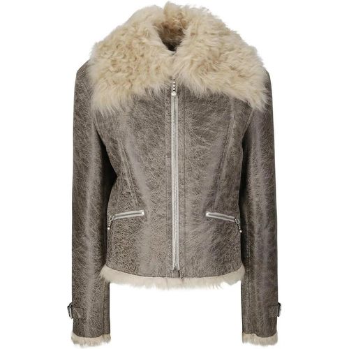 Lamb Fur Jacket With Zip Closure - Größe 36 - Acne Studios - Modalova