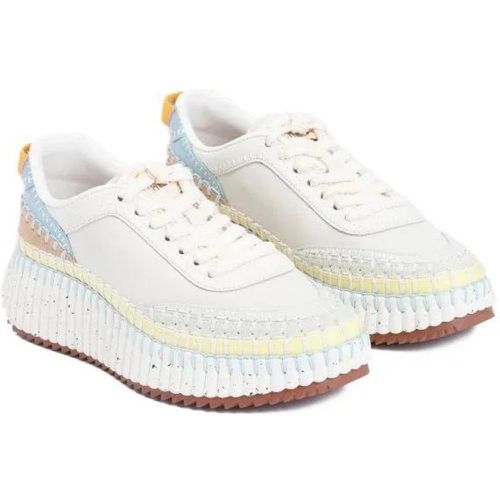 Sneakers - Cloudy Sky Calf Leather Nama Sneakers - Gr. 38 (EU) - in - für Damen - Chloé - Modalova