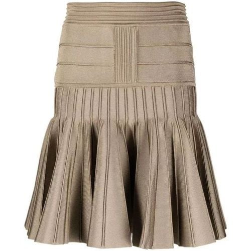 Pleated Knit Miniskirt - Größe 36 - Balmain - Modalova