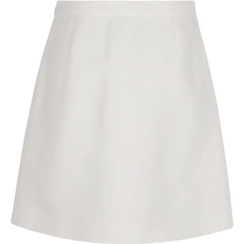 White Virgin Wool-Silk A-Line Skirt - Größe 40 - Valentino Garavani - Modalova