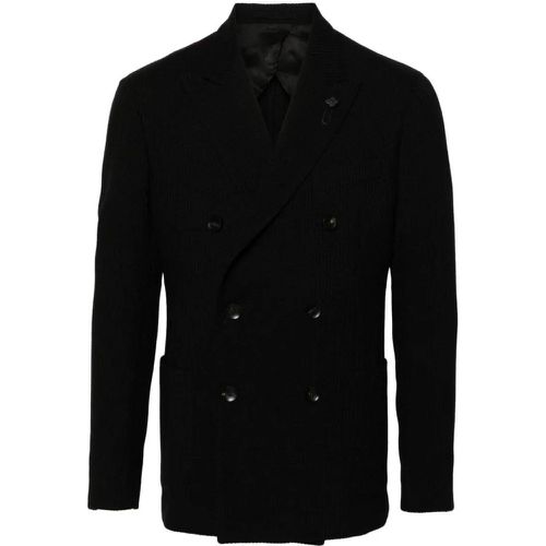 Black Wool Blend Jacket - Größe 48 - Lardini - Modalova