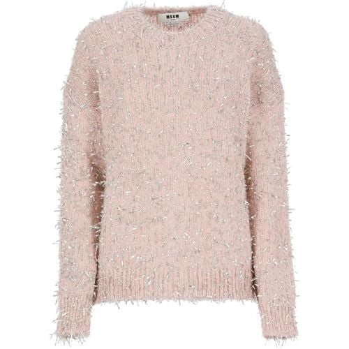 Lurex Sweater - Größe M - pink - MSGM - Modalova