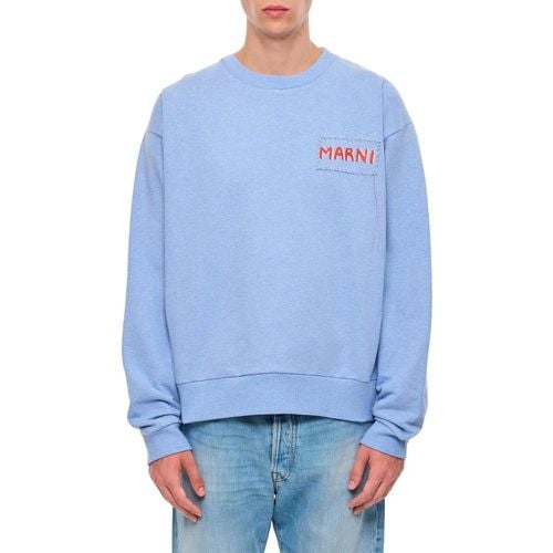 Cotton Sweatshirt - Größe 48 - blau - Marni - Modalova