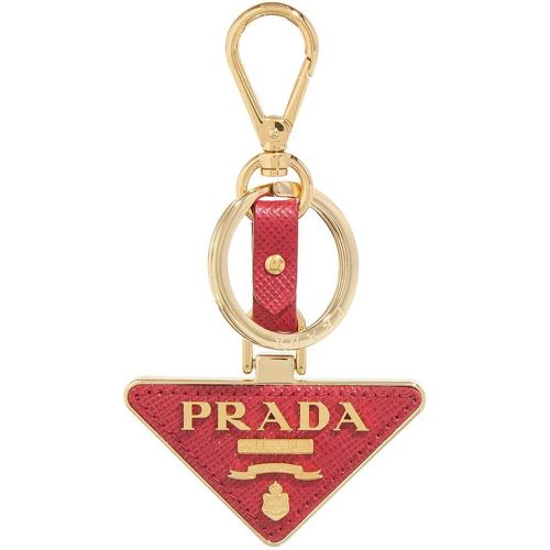 Schlüsselanhänger - Saffiano Metal Triangolo - Gr. unisize - in Rot - für Damen - Prada - Modalova