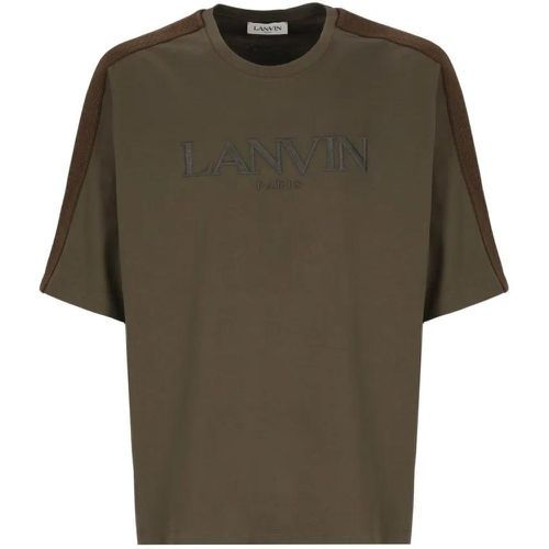 Green Cotton T-Shirt With Logo - Größe S - Lanvin - Modalova