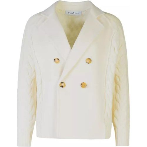 Micio' White Wool Blend Cardigan - Größe S - white - Max Mara - Modalova