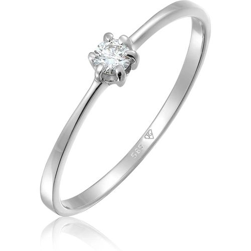 Ringe - Ring Verlobungsring Diamant 0.11 ct. 585 Weißgold - Gr. 52 MM - in Weiß - für Damen - Elli - Modalova