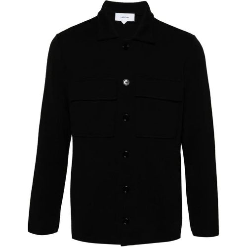 Black Virgin Wool Jacket - Größe L - Lardini - Modalova