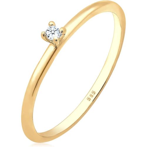 Ringe - Ring Verlobung Solitär Diamant (0.015 ct.) 585 Gel - Gr. 52 MM - in - für Damen - Elli - Modalova