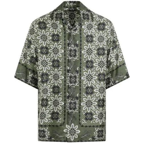 Green Printed Silk Boxy Shirt - Größe M - ETRO - Modalova