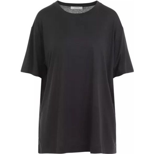 Caviar Grey Silk Short Sleeves T-Shirt - Größe L - Lemaire - Modalova