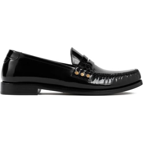 Loafer - Black Brushed Leather Loafer - Gr. 43 (EU) - in - für Damen - Saint Laurent - Modalova