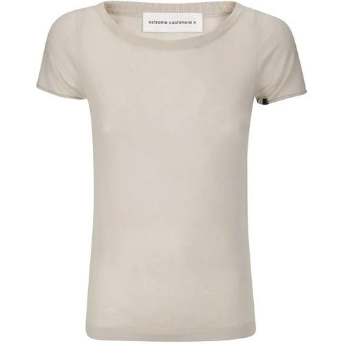 Boat Neck Cashmere T-Shirt - Größe ONE SIZE - Extreme Cashmere - Modalova