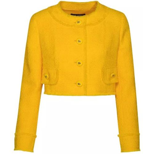 Yellow Wool Jacket - Größe 40 - yellow - Dolce&Gabbana - Modalova