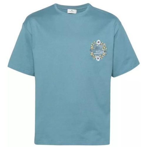 Blue Pegaso T-Shirt - Größe L - blue - ETRO - Modalova
