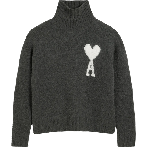 Off-White Ami de Coeur Pullover mit hohem Stehkrag - Größe L - AMI Paris - Modalova