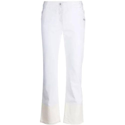 Contrast Hem Mid-Rise Denim Jeans - Größe 29 - white - Off-White - Modalova