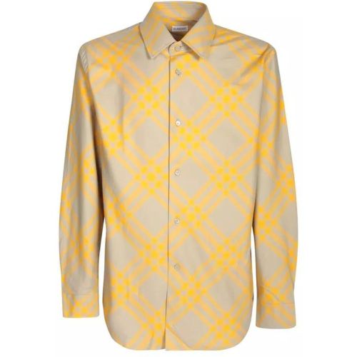 Cotton Checked Shirt - Größe L - yellow - Burberry - Modalova