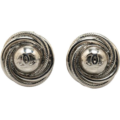 Ohrringe - Plated CC Clip On Earrings - Gr. unisize - in Silber - für Damen - Chanel - Modalova