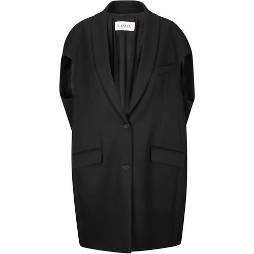 Maxi Long Vest With Front Closure And Pockets - Größe 38 - Lanvin - Modalova