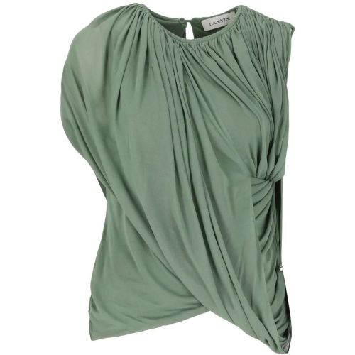 Green Viscose And Silk Top - Größe 42 - Lanvin - Modalova