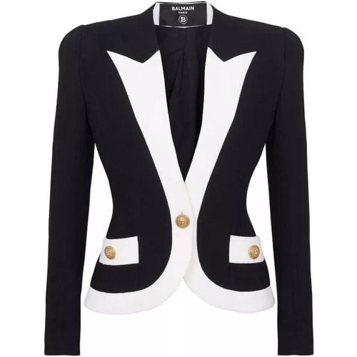 Tone Jacket White/Black - Größe 38 - black - Balmain - Modalova