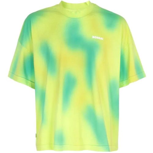 Yellow/Green Tie-Dye Effect Cotton T-Shirt - Größe L - Bonsai - Modalova