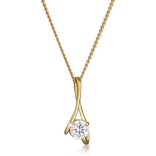 Halsketten - Halskette Zirkonia 585 Gelbgold - Gr. unisize - in - für Damen - Elli - Modalova