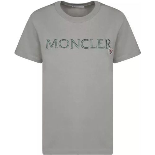 Cotton T-Shirt By - Größe L - gray - Moncler - Modalova