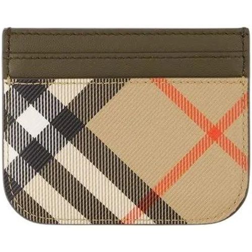 Portemonnaie - Sandon Bin Card Holder - Synthetic Leather - Beige - Gr. unisize - in - für Damen - Burberry - Modalova