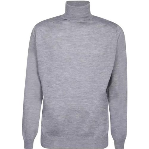 High Neck Pullover - Größe 52 - gray - Dell'oglio - Modalova
