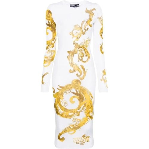 Medium Dress With Print - Größe 40 - Versace Jeans Couture - Modalova