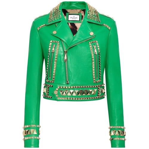 Lederjacke Gothic Plein - Größe L - Philipp Plein - Modalova