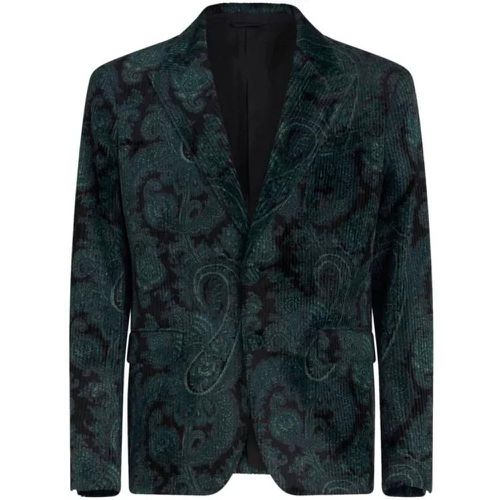 Multicolored Paisley Ribbed Jacket - Größe 50 - black - ETRO - Modalova