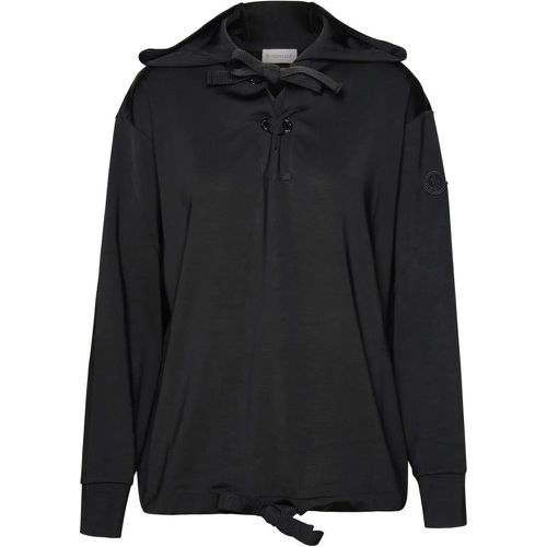 Black Viscose Sweatshirt - Größe M - Moncler - Modalova